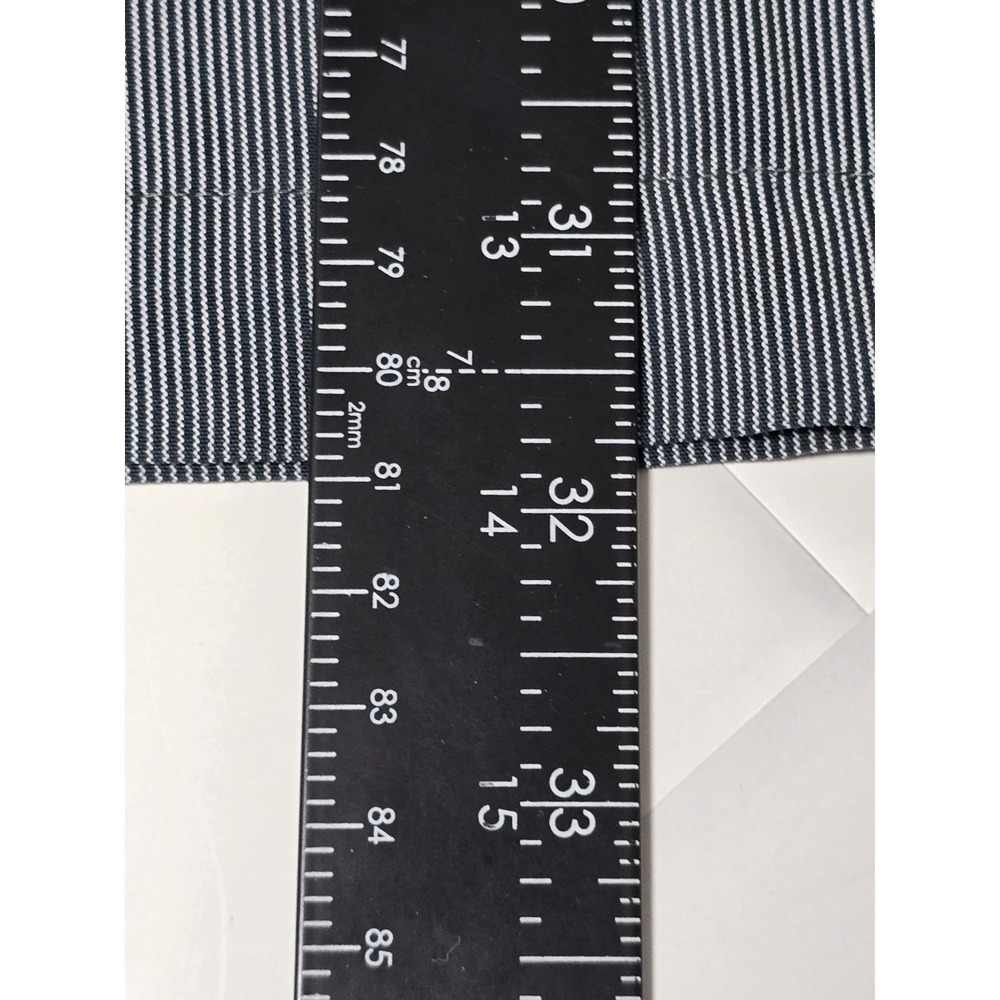 Breakwater Mens Shirt Pin Stripes Large Gray & Black Short Sleeve Rayon Button - Picture 15 of 16